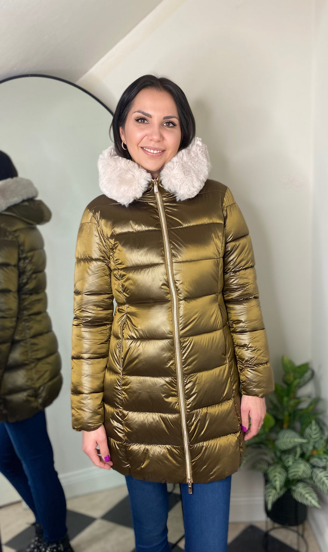 Pia bronze puffa jacket