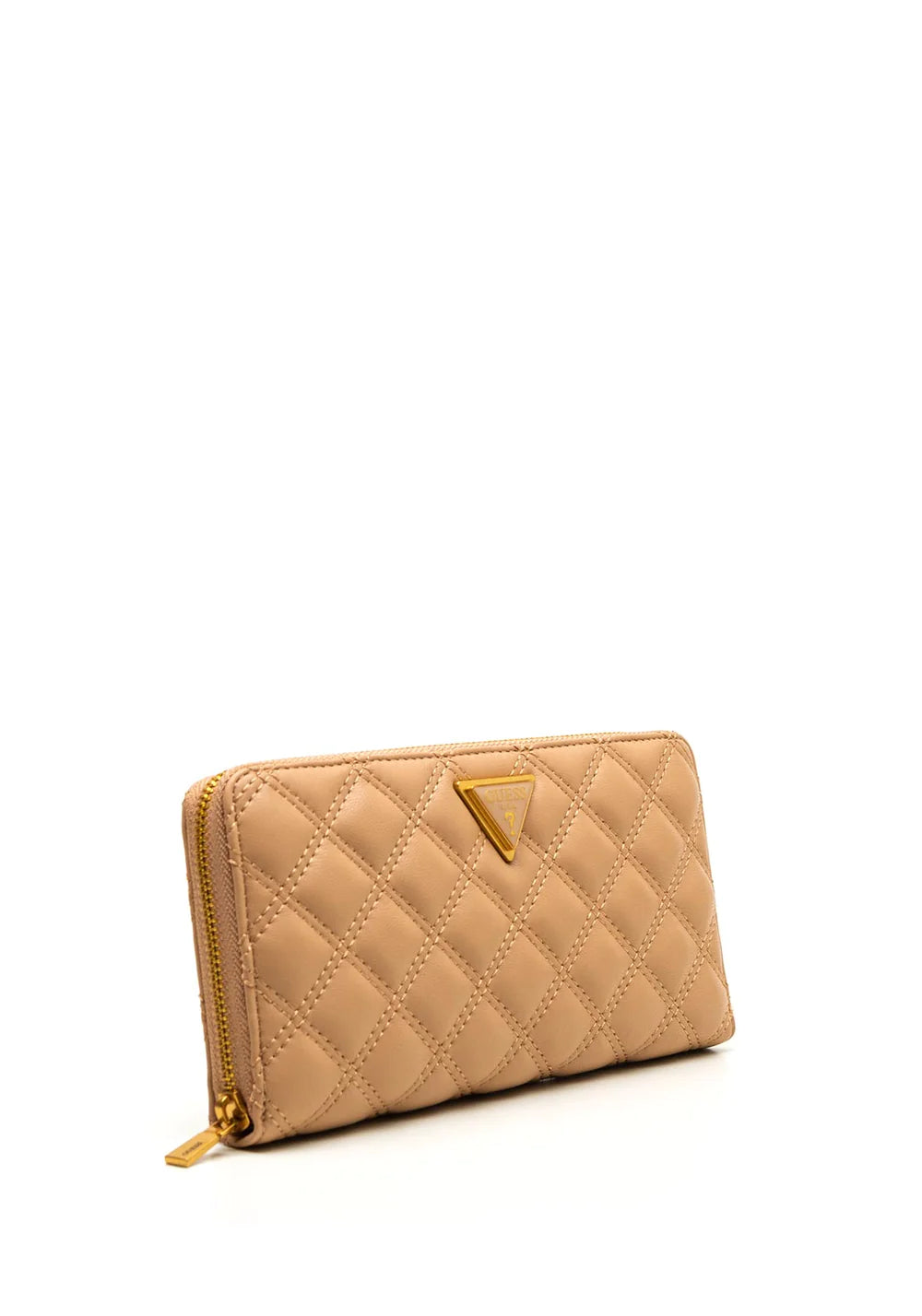 Guess Giully Large Quilted Zip Around Wallet, Beige