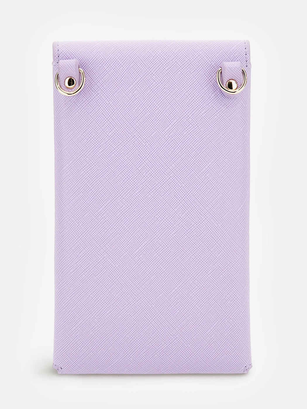 Lilac guess Saffiano phone case crossbody