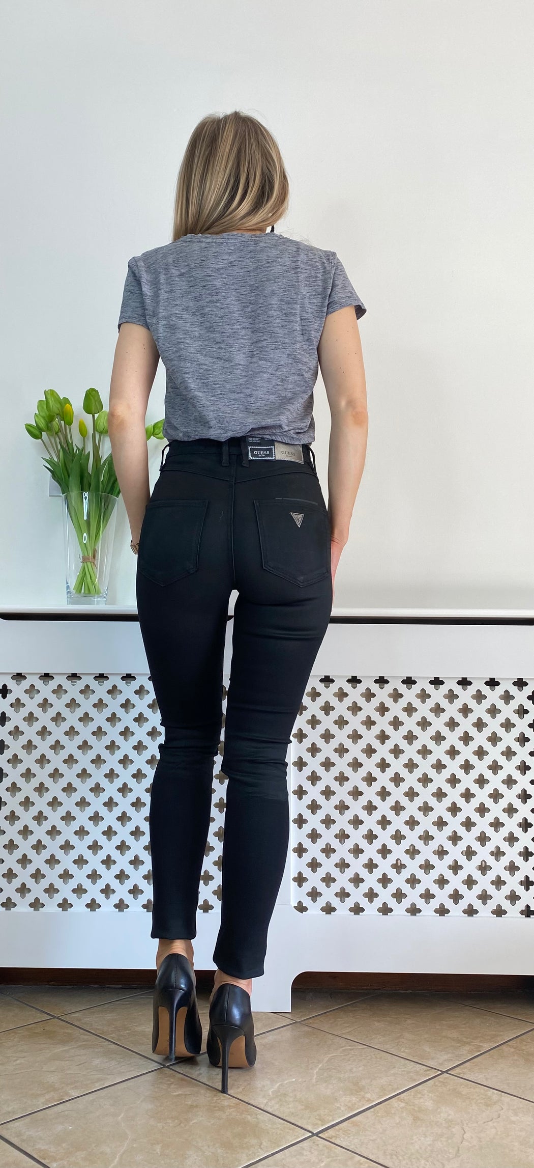 Pllx Guess black  super high Capri skinny