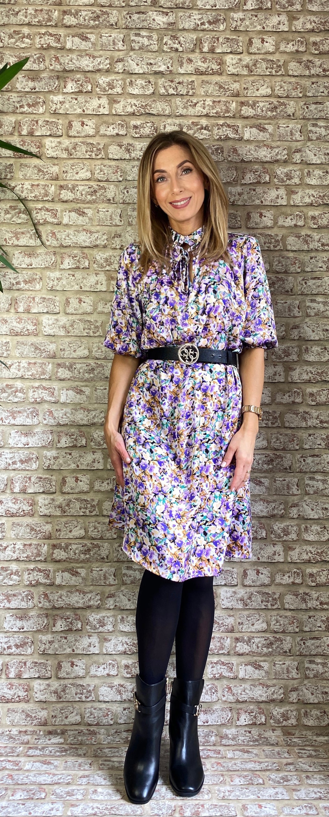 Love669 sale  purple floral dress