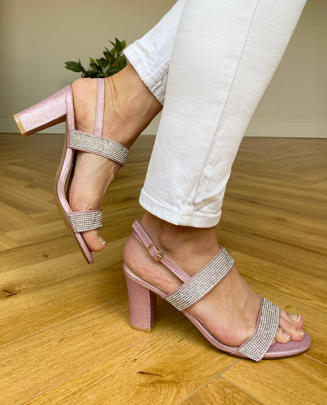 Pink gem millhouse heels