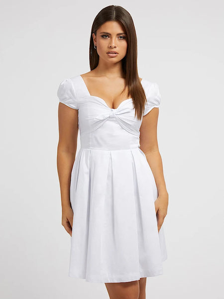 v neck sleeveless sweater dress Flower in Cream attribute:season:Winter wearable piece that fits Color:BLACK001 White Polo with Navy