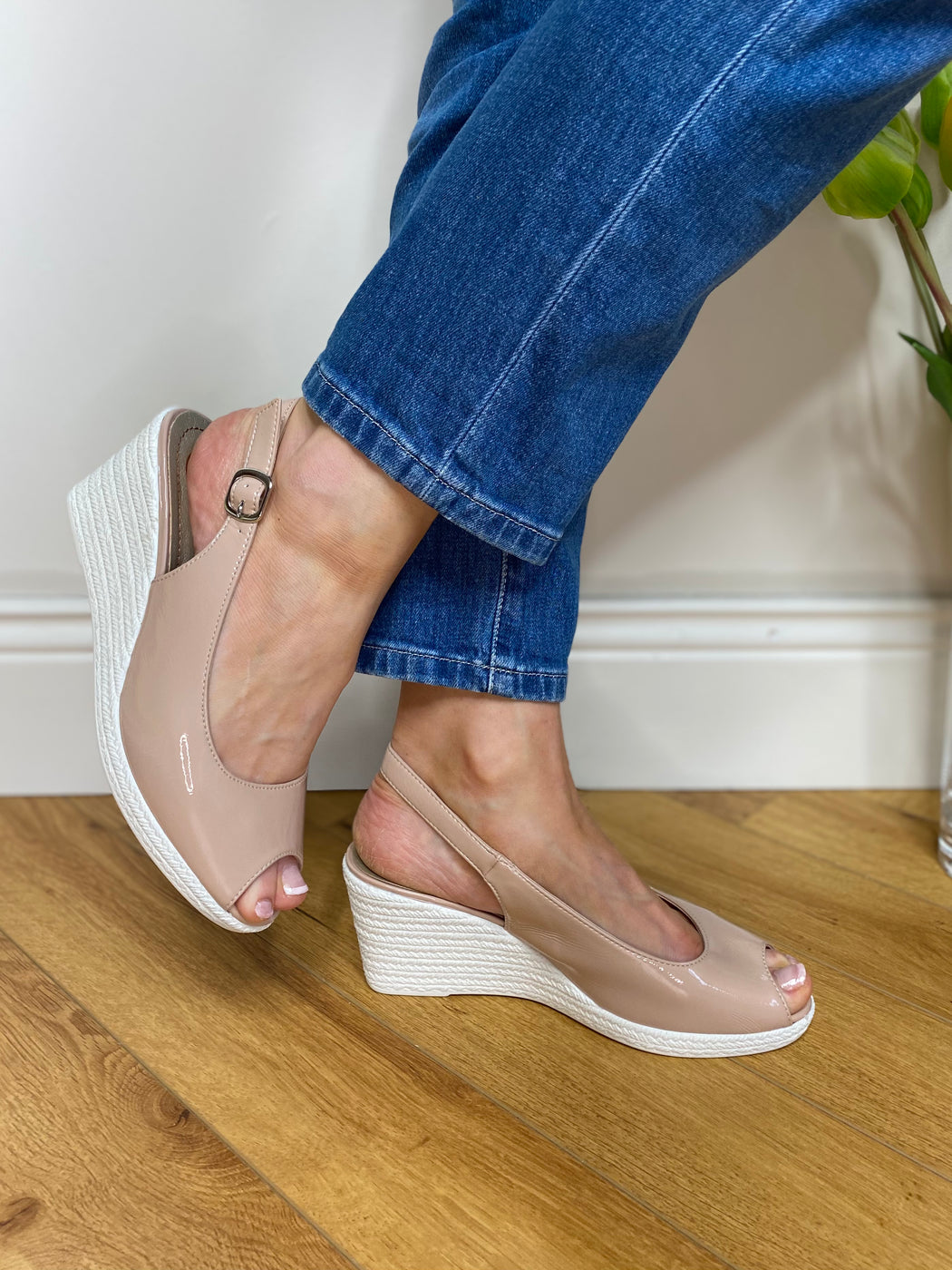 Aryan one oatmeal slingback wedges