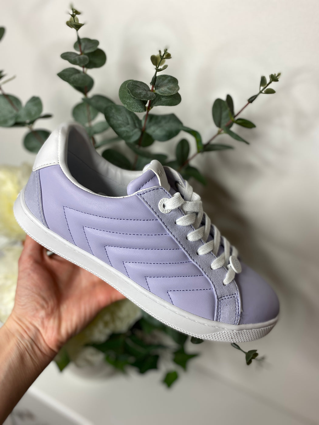 Lilac reenmana quilted guess sneaker
