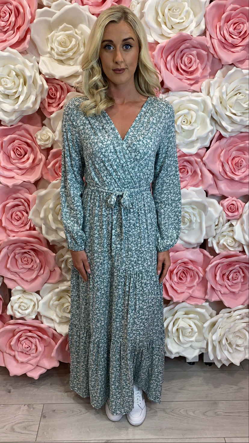 Green Marie floral dress