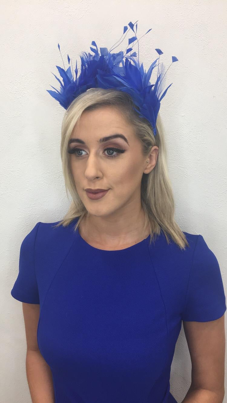 Blue feather crown